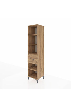 Hyperion Dolap 4 Raflı Tek Çekmeceli 44x44x195 Çam-Çam