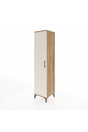Hyperion Dolap 3 Raflı Tek Kapaklı Tek Askılı 44x44x195 Çam-Aytaşı