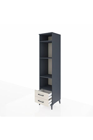 Hyperion Dolap 4 Raflı 2 Çekmeceli 44x44x195 Antrasit-Aytaşı