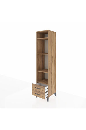 Hyperion Dolap 4 Raflı 2 Çekmeceli 44x44x195 Çam-Çam