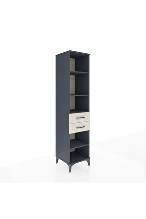 Hyperion Dolap 4 Raflı 2 Çekmeceli 44x44x195 Antrasit-Aytaşı