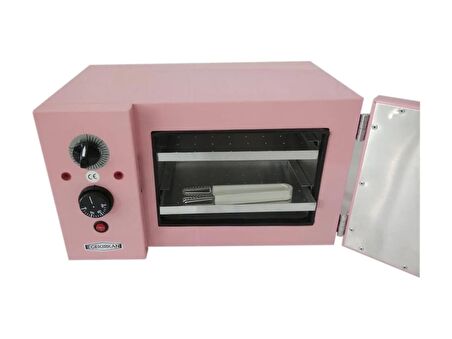 Egekırkan S590 10 LT Kuru Hava Isıtmalı Sterilize Makinesi Sterilizatör Cihazı Pembe Renk Özel Seri