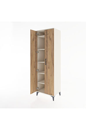 Hyperion Dolap 5 Raflı 2 Kapaklı 60x44x195 Aytaşı-Çam