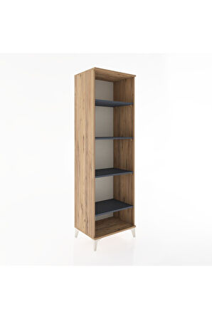 Hyperion Dolap 4 Raflı 60x44x195 Çam-Antrasit