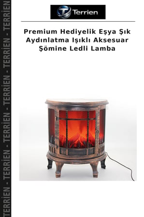 Premium Hediyelik Eşya Şık Aydınlatma Işıklı Aksesuar Şömine Ledli Lamba
