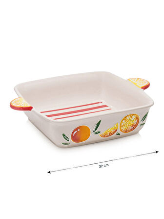 LCW HOME Karişik Meyve Baskılı Seramik Fırın Kabı 32 cm