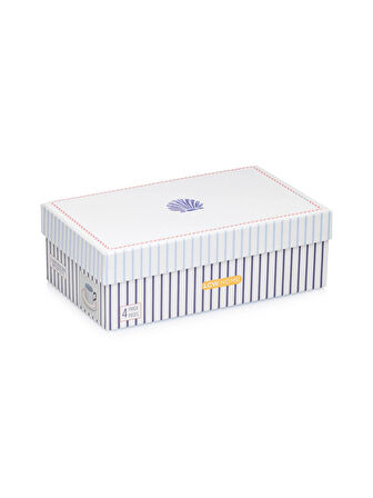 LCW HOME Karişik Çizgi Desenli 2 Kişilik Porselen Kahve Fincan Takımı 90 ml