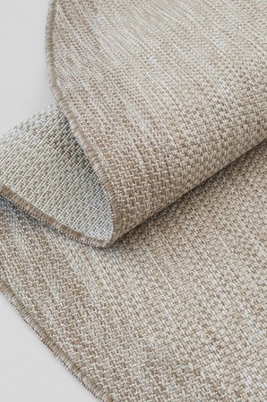 S605-BEJ Bej Oval Sisal Jüt Halı Düz Dokuma Hasır Halı Kaymaz Taban Salon Oturma Odası Halısı