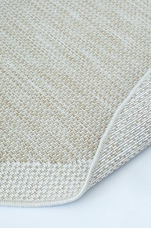 S605-KREM KREM Oval Sisal Jüt Halı Düz Dokuma Hasır Halı Kaymaz Taban Salon Oturma Odası Halısı