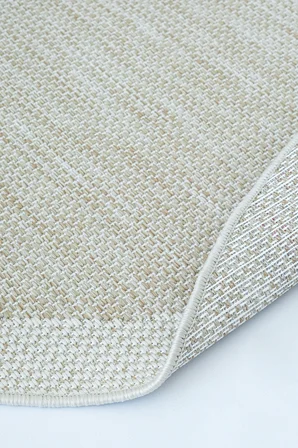S605-KREM KREM Oval Sisal Jüt Halı Düz Dokuma Hasır Halı Kaymaz Taban Salon Oturma Odası Halısı