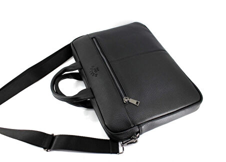 Siyah Renk Unisex Omuz Askılı Dosya Tablet Notebook Çantası 15,6 Inç Laptop Ve Evrak Çantası