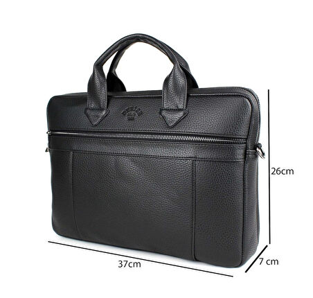 Unisex Siyah Çok Bölmeli 14 inç Evrak Ve Laptop Çantası