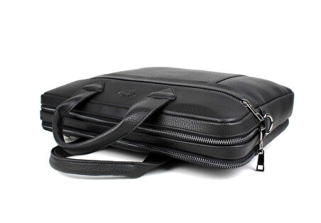 Unisex Siyah Çok Bölmeli 14 inç Evrak Ve Laptop Çantası