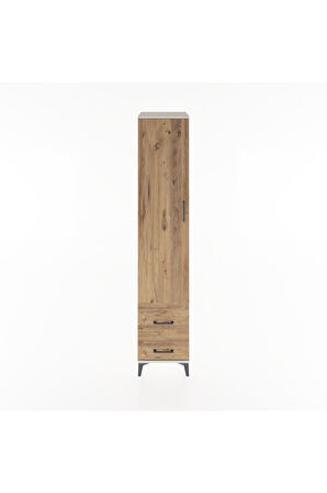 Hyperion Dolap 5 Raflı 2 Çekmeceli Tek Kapaklı 44x44x221 Aytaşı-Çam