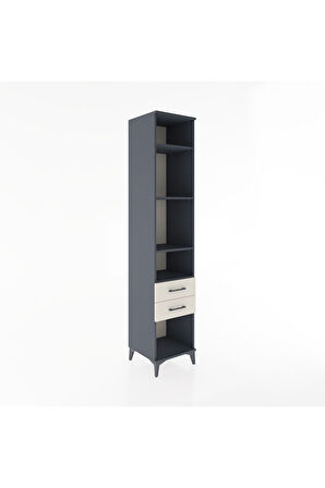 Hyperion Dolap 4 Raflı 2 Çekmeceli 44x44x221 Antrasit-Aytaşı