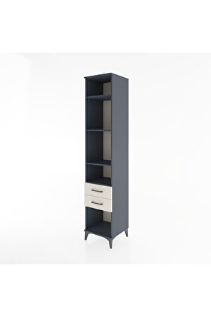 Hyperion Dolap 4 Raflı 2 Çekmeceli 44x44x221 Antrasit-Aytaşı