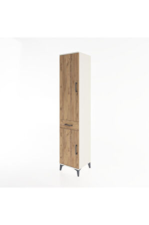 Hyperion Dolap 4 Raflı Tek Çekmeceli 2 Kapaklı 44x44x221 Aytaşı-Çam
