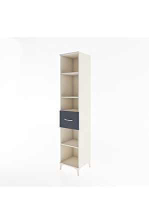 Hyperion Dolap 4 Raflı Tek Çekmeceli 44x44x221 Aytaşı-Antrasit