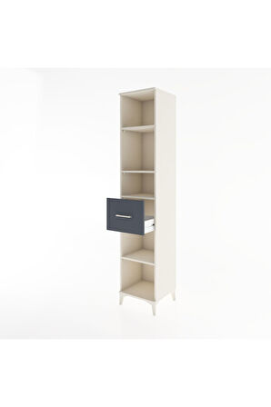 Hyperion Dolap 4 Raflı Tek Çekmeceli 44x44x221 Aytaşı-Antrasit