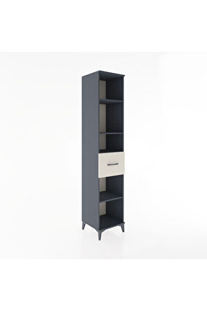 Hyperion Dolap 4 Raflı Tek Çekmeceli 44x44x221 Antrasit-Aytaşı