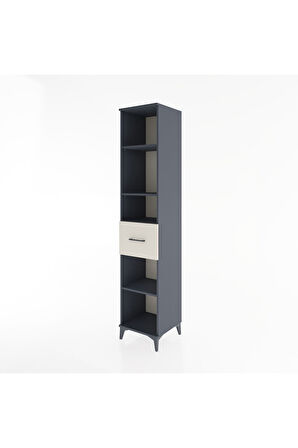 Hyperion Dolap 4 Raflı Tek Çekmeceli 44x44x221 Antrasit-Aytaşı