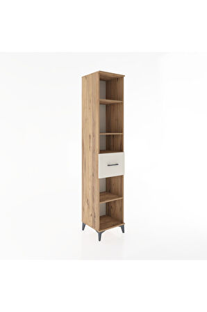 Hyperion Dolap 4 Raflı Tek Çekmeceli 44x44x221 Çam-Aytaşı