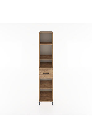 Hyperion Dolap 4 Raflı Tek Çekmeceli 44x44x221 Çam-Çam