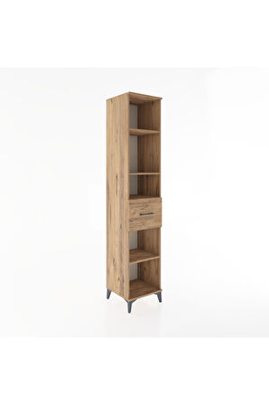 Hyperion Dolap 4 Raflı Tek Çekmeceli 44x44x221 Çam-Çam