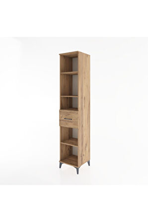 Hyperion Dolap 4 Raflı Tek Çekmeceli 44x44x221 Çam-Çam