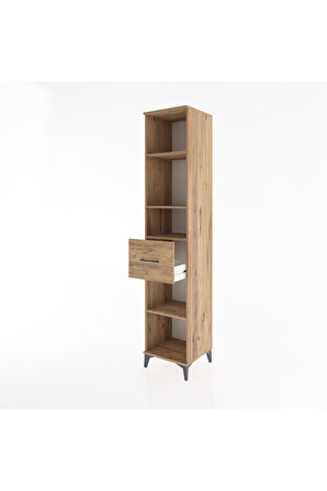 Hyperion Dolap 4 Raflı Tek Çekmeceli 44x44x221 Çam-Çam