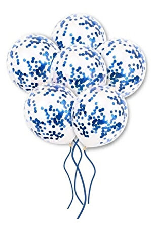 Şeffaf Balon Pul Konfetili 10 Adet Parti Doğum Günü