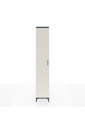 Hyperion Dolap 6 Raflı Tek Kapaklı 44x44x243 Antrasit-Aytaşı