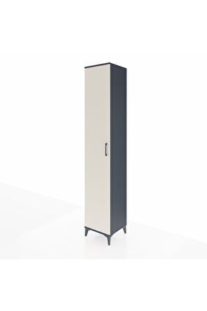 Hyperion Dolap 6 Raflı Tek Kapaklı 44x44x243 Antrasit-Aytaşı