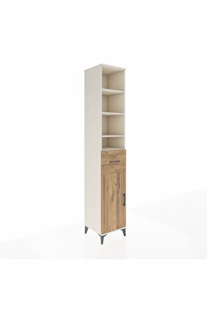 Hyperion Dolap 6 Raflı Tek Çekmeceli Tek Kapaklı 44x44x243 Aytaşı-Çam