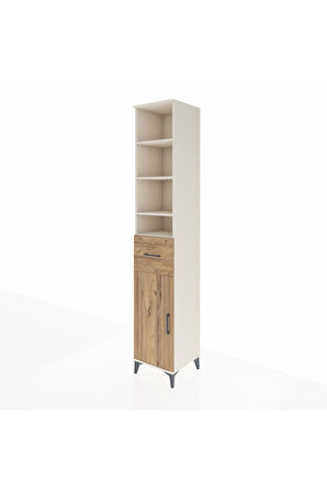 Hyperion Dolap 6 Raflı Tek Çekmeceli Tek Kapaklı 44x44x243 Aytaşı-Çam
