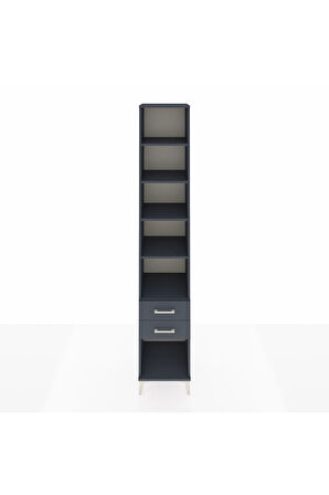 Hyperion Dolap 5 Raflı 2 Çekmeceli 44x44x243 Antrasit-Antrasit
