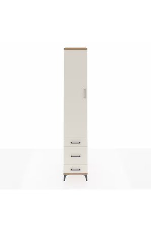 Hyperion Dolap 5 Raflı 3 Çekmeceli Tek Kapaklı 44x44x243 Çam-Aytaşı