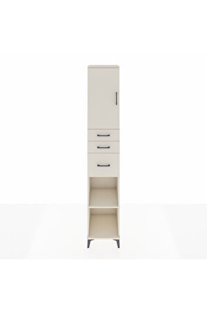 Hyperion Dolap 4 Raflı 3 Çekmeceli Tek Kapaklı 44x44x243 Aytaşı-Aytaşı