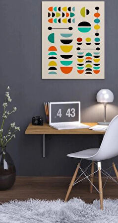 Duvara Monte Katlanabilir Yemek Çalışma Balkon Masası Ceviz 90X50 Cm