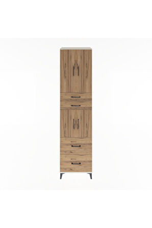 Hyperion Dolap 3 Raflı 4 Çekmeceli 4 Kapaklı 60x44x243 Aytaşı-Çam