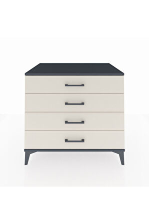 Kronos Şifonyer 4 Çekmeceli 88x59x80 Antrasit-Aytaşı