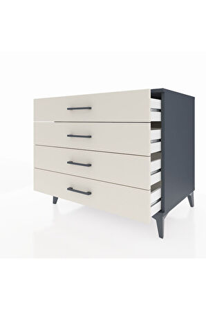Kronos Şifonyer 4 Çekmeceli 88x59x80 Antrasit-Aytaşı