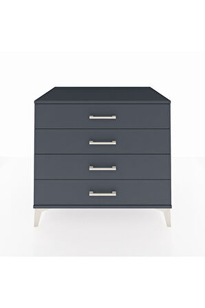 Kronos Şifonyer 4 Çekmeceli 88x59x80 Antrasit-Antrasit