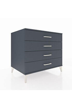 Kronos Şifonyer 4 Çekmeceli 88x59x80 Antrasit-Antrasit