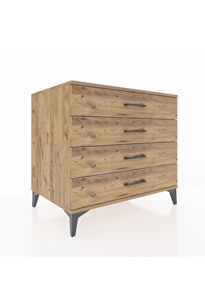 Kronos Şifonyer 4 Çekmeceli 88x59x80 Çam-Çam