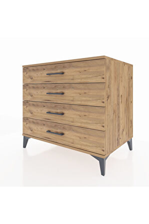 Kronos Şifonyer 4 Çekmeceli 88x59x80 Çam-Çam