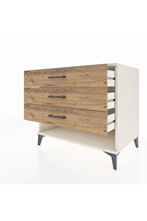 Kronos Şifonyer 3 Çekmeceli 88x59x80 Aytaşı-Çam