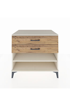 Kronos Şifonyer Tek Raflı 2 Çekmeceli 88x59x80 Aytaşı-Çam