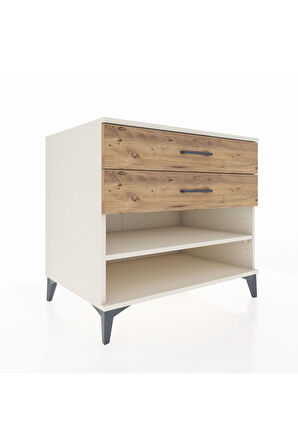 Kronos Şifonyer Tek Raflı 2 Çekmeceli 88x59x80 Aytaşı-Çam