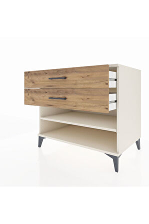 Kronos Şifonyer Tek Raflı 2 Çekmeceli 88x59x80 Aytaşı-Çam